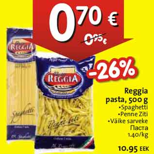 Allahindlus - Reggia pasta