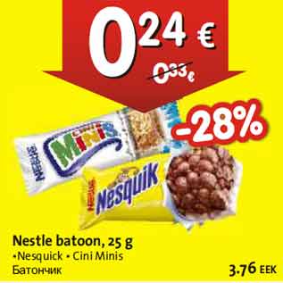 Allahindlus - Nestle batoon