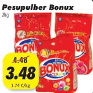 Allahindlus - Pesupulber Bonux, 2kg