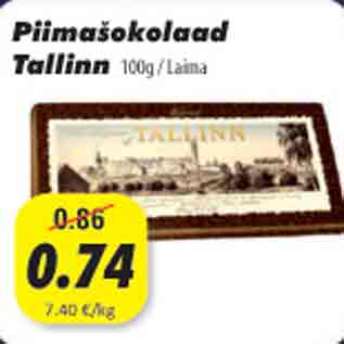 Allahindlus - Piimašokolaad Tallinn, 100g