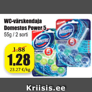 Allahindlus - WC-värskendaja Domestos Power 5