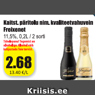 Allahindlus - Kaitst. päritolu nim. kvaliteetvahuvein Fleixenet