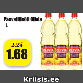 Allahindlus - Päevalilleõli Olivia 1 l