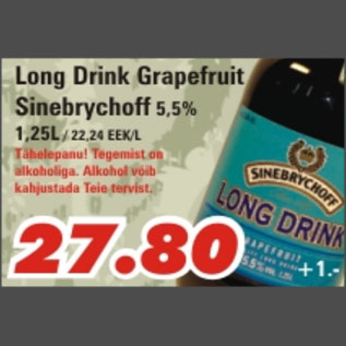 Allahindlus - Long Drink Grapefruit Sinebrychoff