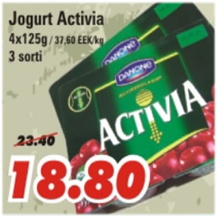 Allahindlus - Jogurt Activia