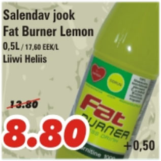 Allahindlus - Salendav jook Fat Burner Lemon