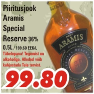 Allahindlus - Piiritusjook Aramis Special Reserve