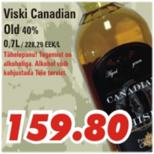 Allahindlus - Viski Canadian Old