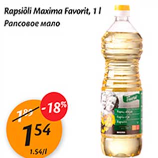 Allahindlus - Rapsiõli Maxima Favorit, 1 L