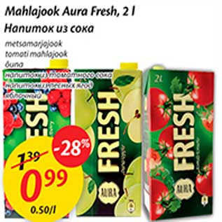 Allahindlus - Mahlajook Aura Fresh, 2 L