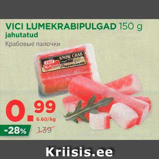 Allahindlus - VICI LUMEKRABIPULGAD 150 g