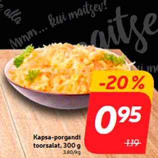 Allahindlus - Kapsa-porgandi toorsalat, 300 g