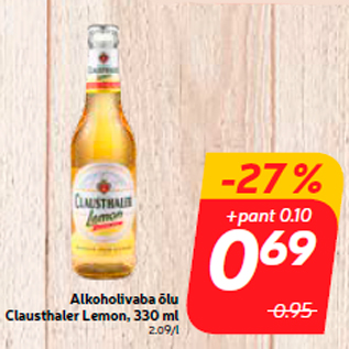 Allahindlus - Alkoholivaba õlu Clausthaler Lemon, 330 ml