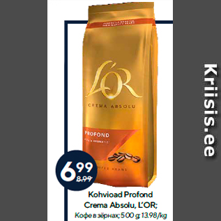 Allahindlus - Kohvioad Profond Crema Absolu, L’OR