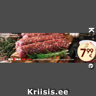 Allahindlus - Ljulja kebab veiselihast; 1 kg