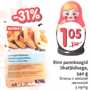 Allahindlus - Rimi pannkoogid lihatäidisega, 340 g