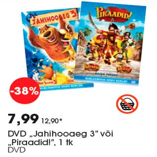 Allahindlus - DVD „Jahihooaeg 3” või „Piraadid!”, 1 tk