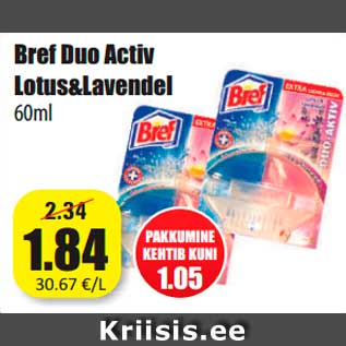 Allahindlus - Bref Duo Activ Lotus&Lavendel 60ml