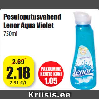 Allahindlus - Pesuloputusvahend Lenor Aqua Violet 750ml