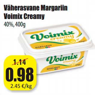 Allahindlus - Väherasvane Margariin Voimix Creamy