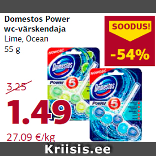 Allahindlus - Domestos Power wc-värskendaja