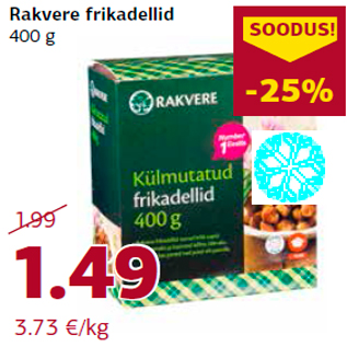 Allahindlus - Rakvere frikadellid 400 g