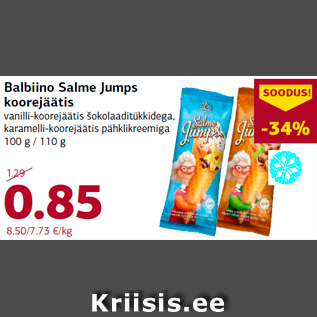 Allahindlus - Balbiino Salme Jumps koorejäätis