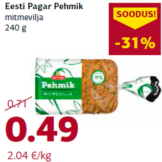 Allahindlus - Eesti Pagar Pehmik