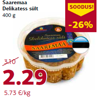 Allahindlus - Saaremaa Delikatess sült 400 g