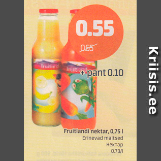 Allahindlus - Fruitland nektar, 0,75 l