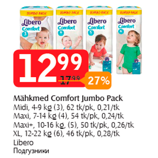 Allahindlus - Mähkmed Comfort Jumbo Pack