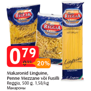 Allahindlus - Makaronid Linguine, Penne Mezzane või Fusilli