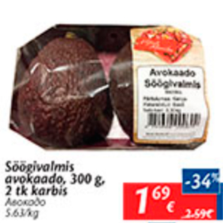 Allahindlus - Söögivalmis avokaado, 300 g