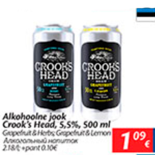 Allahindlus - Alkohoolne jook Crook´s Head