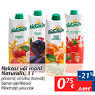 Allahindlus - Nektar või mahl Naturalis, 1 l