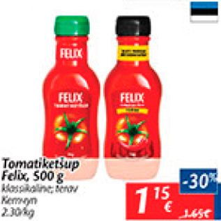 Allahindlus - Tomatiketšup Felix, 500 g