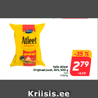 Allahindlus - Valio Atleet Originaal juust, 26%, 500 g