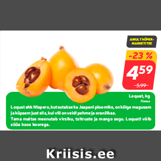 Allahindlus - Loquat, kg