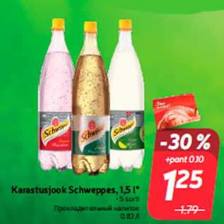 Allahindlus - Karastusjook Schweppes, 1,5 l*