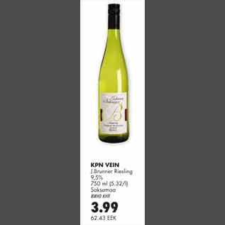 Allahindlus - KPN vein J.Brunner Riesling