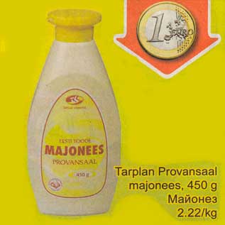 Allahindlus - Tarplan Provansaal majonees, 450 g