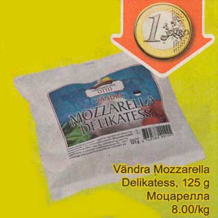 Allahindlus - Vändra Mozzarella Delikatess, 125 g