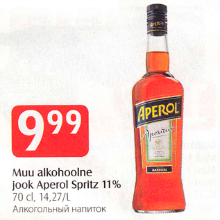 Allahindlus - Muu alkohoolne jook Aperol Spritz 11%