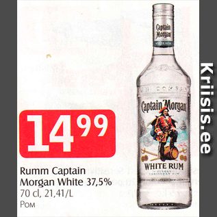 Allahindlus - Rumm Captain Morgan White 37,5%