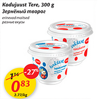 Allahindlus - Kodujuust Tere, 300 g