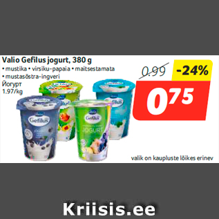 Allahindlus - Valio Gefilus jogurt, 380 g