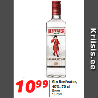 Allahindlus - Gin Beefeater