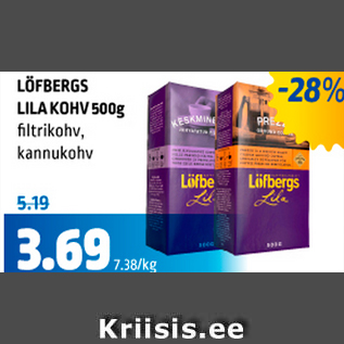 Allahindlus - LÖFBERGS LILA KOHV 500g