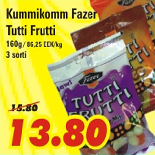 Allahindlus - Kummikomm Fzer Tutti Frutti