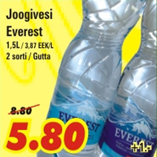 Allahindlus - Joogivesi Everest